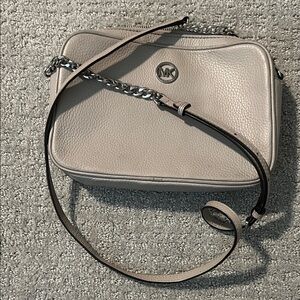 Michael Kors Cream Leather Crossbody Bag